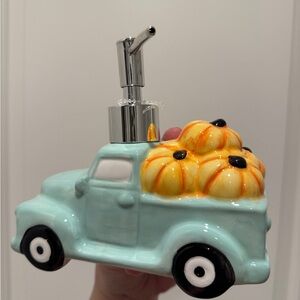 Charming Ceramic Truck Soap Dispenser with Pumpkins